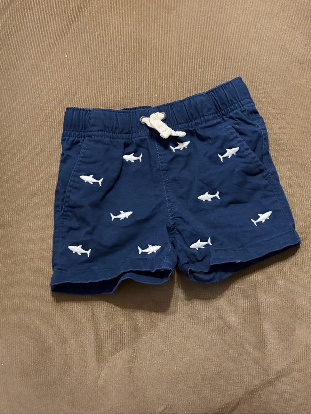 Adventurewear 360 Shorts w/Elastic Waist & Drawstring w/Shark Embroidery Size 2